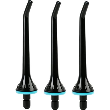 Lot de 3 Embouts de Rechange pour Hydropulseur, Buses à Jet d'Irrigateur Buccal, Matériau ABS Durable, noir Lot de 3, Matériau ABS, Buses à Jet d'Eau, Couleur Blanche (1/5)
