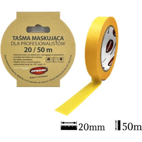 Cinta adhesiva dinámica de 20 x 50 m, color oro. (1/4)