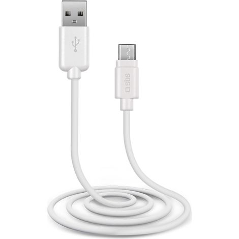 Cable usb sbs usb a micro usb 1m blanco