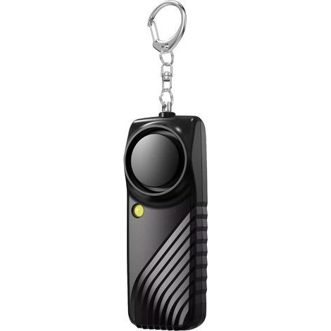 Personal Alarm Keychain for Women with Self Defense and Security Alarm, 130dB Siren, LED Strobe Light, Portable Alarm for Women, Kids, Elderly (Black) (1/5)