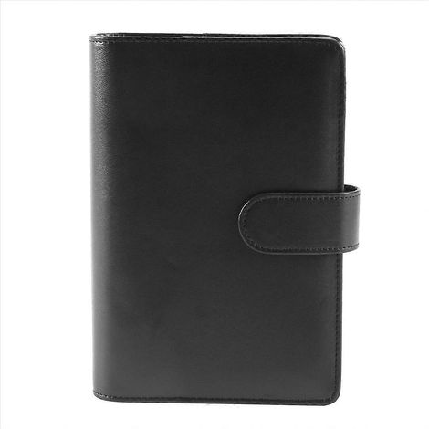Ensemble de 25 classeurs A6 en cuir PU pour budget, couverture de classeur noire (1/5)