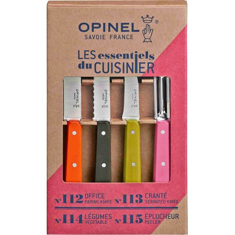 Opinel Les Essentiels Fifties Coffret 4 Couteaux Mandarine (1/5)