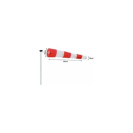 Manche à air pour l'extérieur, Indicateur de Direction du Vent en Rouge et Blanc 150x30x15cm. Suspension & émerillon, résistant aux intempéries, Indicateur de Direction du Vent- (1/4)