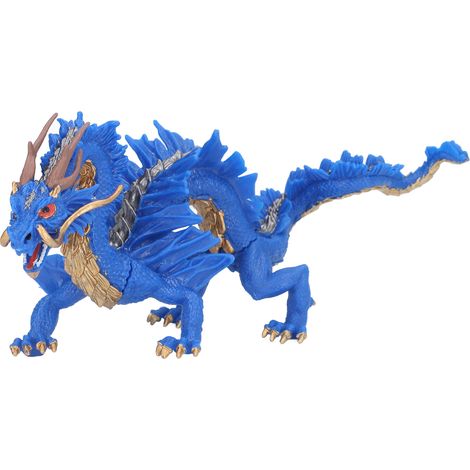 Statuette de Dragon Chinois Mythique, Figurine Dragon Bleu Céleste Décor d'Intérieur pour Maison (1/5)