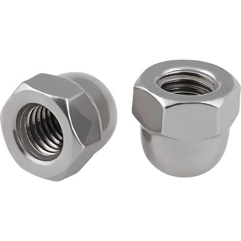 20 Pièces Ecrou Borgne Hexagonaux - Hexagonal Écrous Borgnes en Acier Inoxydable A2 Cache ecrou pour Vis Boulons Filetés (1/5)