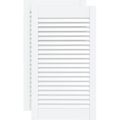 Maison Exclusive - Ante a Lamelle 2 pz Bianche 69x39,4 cm in Legno di Pino