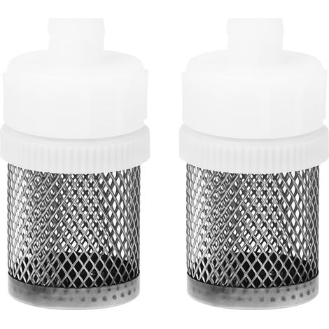 Filtre d’Admission à Maille en Acier Inoxydable avec Raccord Cannelé de Tuyau 8 mm Crépine d’Aspiration pour Pompe à Eau 2x (1/4)