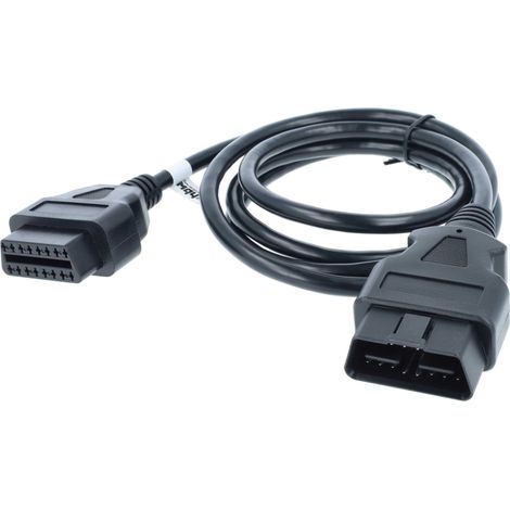 vhbw OBD2 Verlängerungskabel OBD2 16Pin (w) auf 16Pin (m) für Auto  KFZ - 16,5 cm (1/5)
