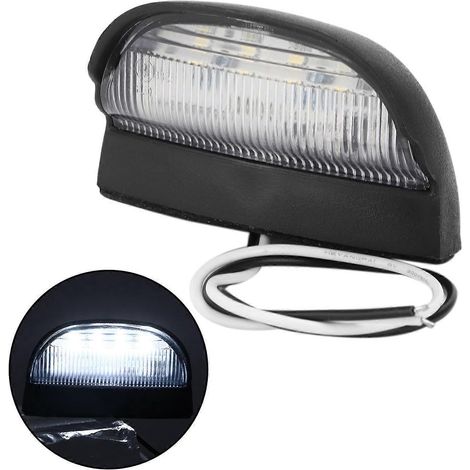 Feu de plaque d'immatriculation à 4 LED, feu arrière 10V–30V pour camions, remorques, camping-cars, SUV, bateaux