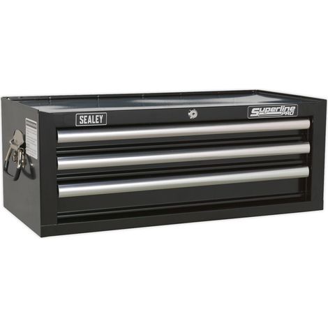Sealey Mid-Box 3 Drawer with Ball-Bearing Slides - Black AP33339B