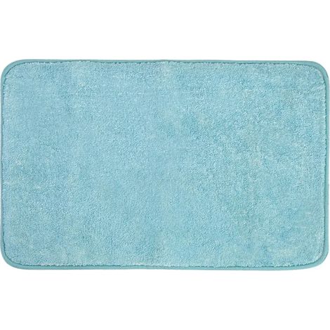 Tappeto bagno antiscivolo 40x60 cm verde acqua in poliestere Nuvola (1/3)