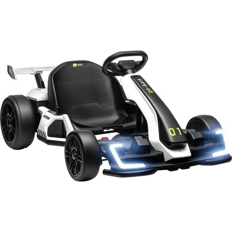 24 V Elektro Go-Kart für Kinder Drift-Funktion für 6-12 Jahre Weiß (1/5)