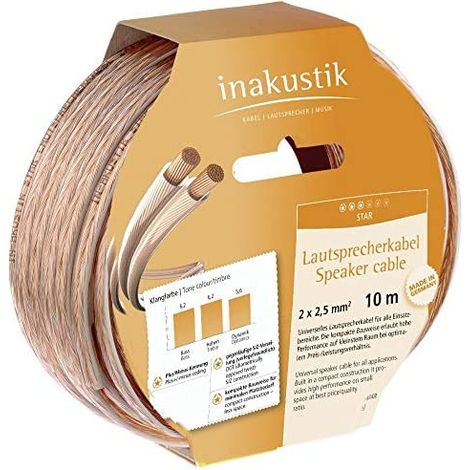 Inakustik Star Lautsprecherkabel - Lautsprecherkabel (10 Meter), transparent (1/2)