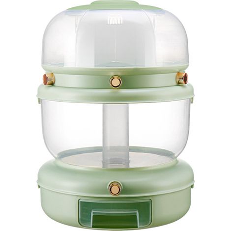 Boîte de Rangement à Grains Rotative avec Compartiments Étanches pour Riz, Cuisine Maison Vert Clair (1/5)