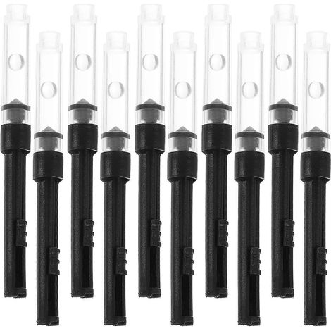 Lot de 10 tubes de recharge d'encre pour stylo-plume, avec ressort, accessoires pour stylo-plume (cadeau).-6.50X0.50X0.50CM-Black