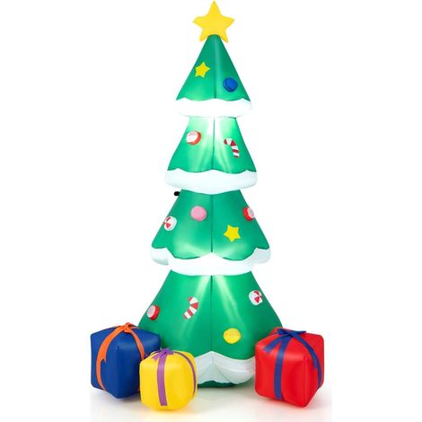 Albero di Natale gonfiabile con luci a LED, 180 cm