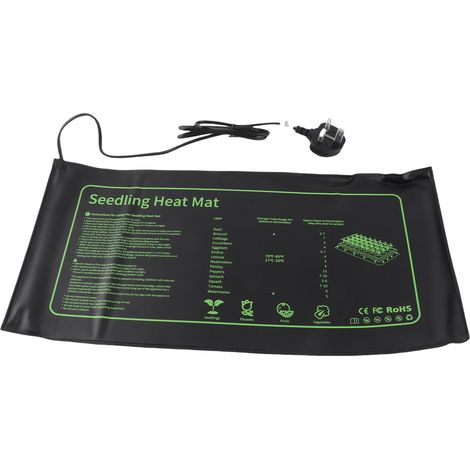 Heizmatte (25 x 53,5 cm) für die Keimung von Saatgut und die Beheizung von Hydrokulturpflanzen, 20-W-Modell aus wasserdichtem PVC (1/2)