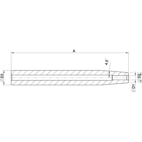 Rallonge de mandrin de frettage sans réglage de longueur h6 300x25x14mm HAIMER (1/4)