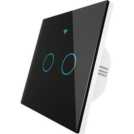SABIR Zigbee Interrupteur mural intelligent, aucun câble neutre/condensateur requis，compatible Smart Life/Tuya/Alexa/Google Home, noir (compatible avec Tuya Zigbee Hub seulement) (1/5)