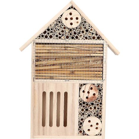 Insektenunterstand aus Holz für den Garten – Bienennistkasten und dekoratives Insektenrefugium (Typ A) (1/5)