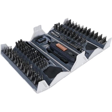 Jeu de tournevis magnétiques, jeu de tournevis de précision manuels de 180 pièces, jeu d'outils de réparation magnétiques, jeu d'embouts de tournevis pour ordinateur avec (1/5)