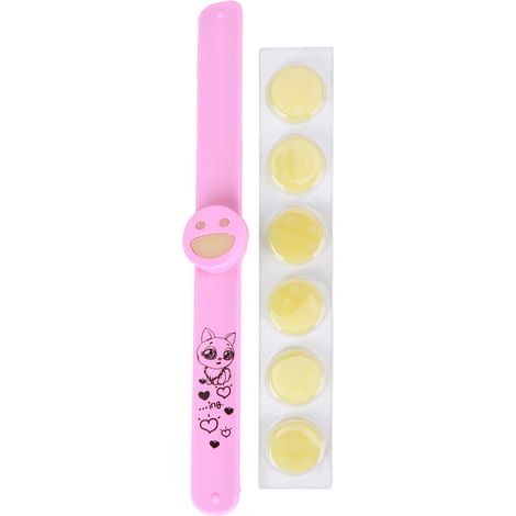 Bracelet anti-moustique bébé rose, répulsif non toxique pour extérieur, bande de poignet anti-moustiques, sans produits chimiques, protection naturelle (1/5)
