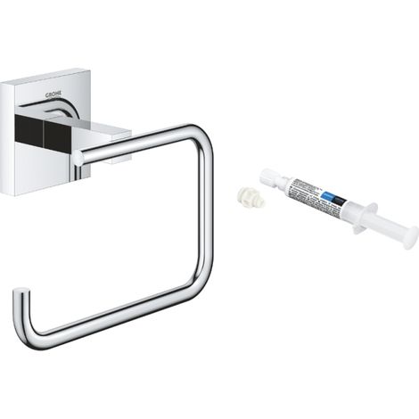 Dispensador de papel GROHE Start Cube cromado + GROHE QuickGlue