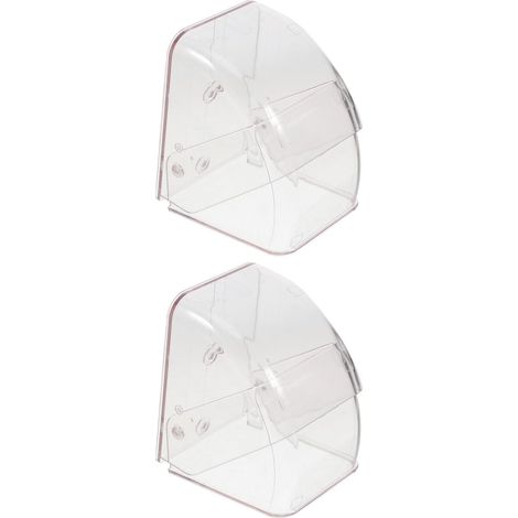 Juego de 2 cubiertas de plástico transparente impermeables para timbres, protección contra la lluvia para timbres inalámbricos, cubierta resistente a la intemperie adecuada para uso en exteriores y (1/5)