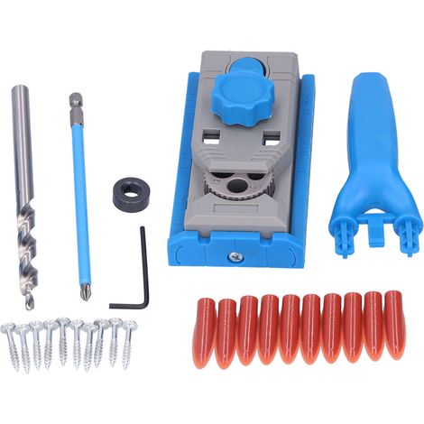 Gabarit de perçage oblique, guide de perçage, outil de positionnement de chevilles, kit pour le travail du bois
