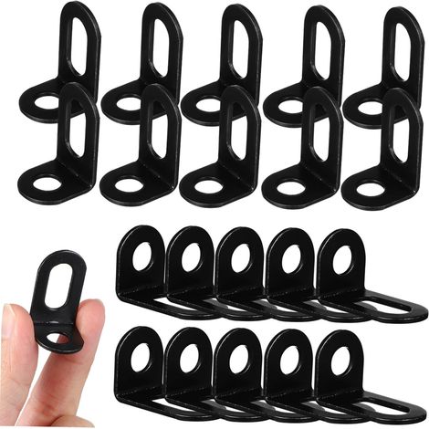 CCYKXA Équerres D'angle En Fer l 90° Supports D'étagères Robustes Pour Meubles Menuiserie Montage 20 Pièces Usage Armoires Commodes Renforcements Structure Bois (1/4)