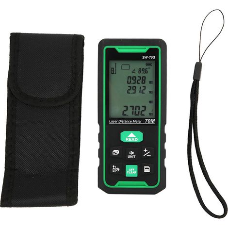 Télémètre Laser Vert Numérique 70m SW-70G avec Écran LCD Portatif, Outil de Mesure de Distance Précise (1/5)