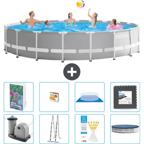Prism Frame Pool Rund - 610x132 cm - 9-teilig S525 (1/4)