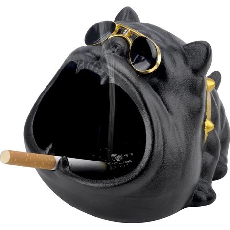 Posacenere da esterno, posacenere grande, divertente e originale, regalo divertente per uomo, balcone, ufficio, nero