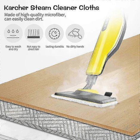 Paquete de 5 almohadillas para limpiador a vapor Karcher, accesorios para limpiador a vapor Karcher, compatibles con Karcher Easyfix Sc2 Sc3 Sc4 Sc5 Series Karcher Steam Cleaner Cl p