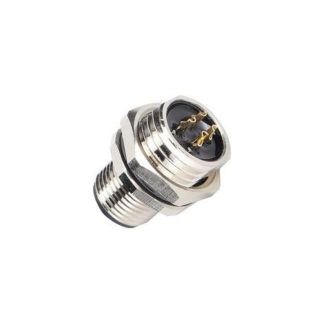 Anschluss – M12-B-P4 Gewinde M16 Einbaustecker M12, IP67 wasserdicht, 4-poliger Steckeradapter (1/5)