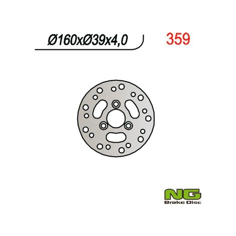 Disco de freno delantero Honda SFX 50, acero, 160x39x4 mm, scooter