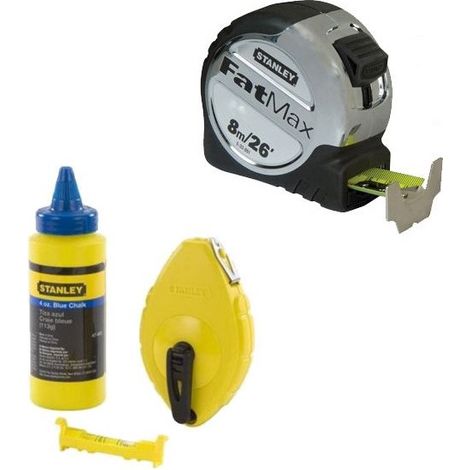 Stanley FatMax 8m 5-33-891 Tape Measure 0-47-443 30m Chalk Line STA533891