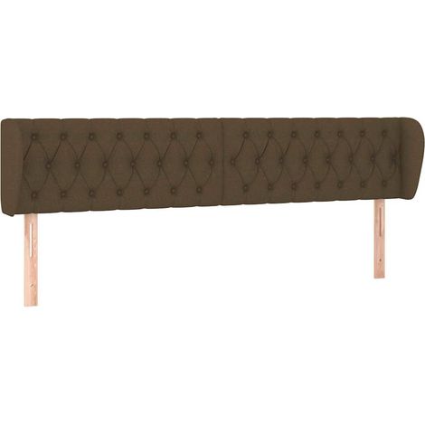 Maison Exclusive - Cabecero de tela marrón oscuro 183x23x78/88 cm (1/5)