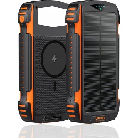 Batería externa solar 4smarts TitanPack 20000mAh negra 1 unidad. (1/5)