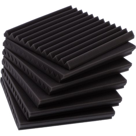 12 panneaux en mousse acoustique, ignifugés, 30 x 30 x 2,5 cm, insonorisants, pour studio d'enregistrement et KTV (1/5)