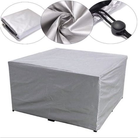 Schutzhülle für Gartenmöbel Stoffhülle für Gartentisch und stuhl Produktabmessungen: 140 x 140 x 90 cm Mit Kordelzug zum Schutz von Gartentischen (1/5)