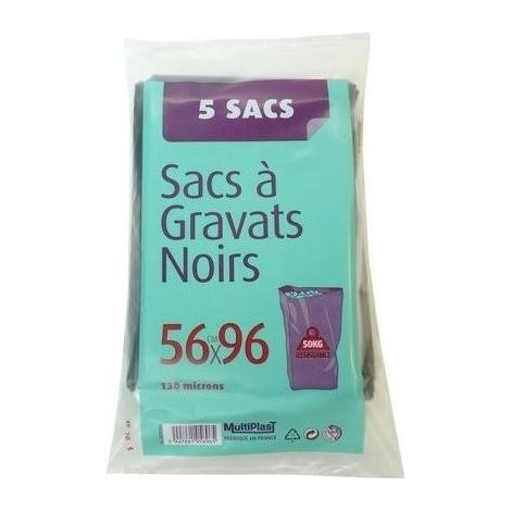 MULTIPLAST Rubble Bags MULTIPLAST H.96 x W.56 cm x D.130 micron black (1/3)