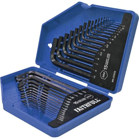 Faithfull Metric/Imperial Hex Key Set, 30 Piece (0.7-10mm 0.028-3/8in) FAIHKS30MAF (1/3)