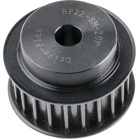 Poulie pour courroie crantée en Acier 22 dents , pas de 8mm, alésage 12mm ( Prix pour 1 )
