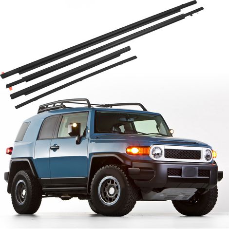Satz mit 4 Fensterdichtungen und Zierleisten für Toyota FJ Cruiser 2007-2014 (übergroß) (68161-35073 68162-35073 68163-35041 68164-35041) (1/5)
