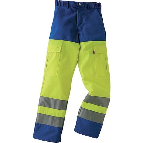 Pantalon haute visibilité IRIS jaune fluo/azurin T44/46 - LAFONT - 1HVI82CP007094446