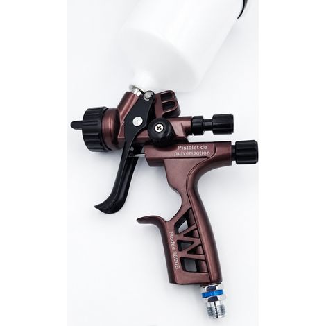 Pistolet à peinture pneumatique gravité marron buse 1,3 mm godet 600 ml échappement avant 22 × 14 × 17,5 cm 1,1 kg – Livraison gratuite (1/4)