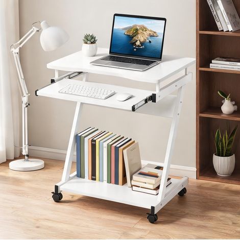 Bureau blanco en melamina de Madera métal 60 x 48 x 73 cm (1/5)