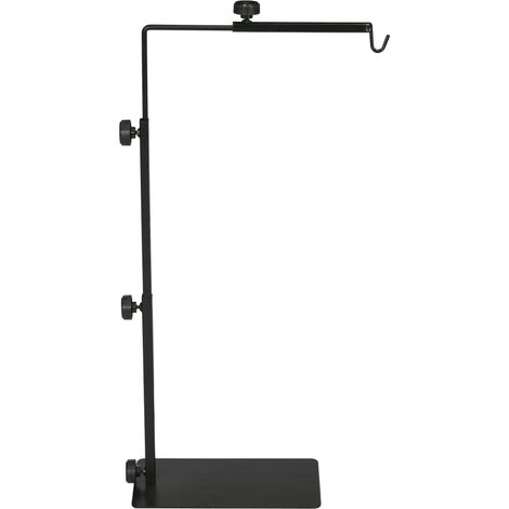 Support lampe chauffante pour terrarium réglable, hauteur 39-92 cm, bras 22-37 cm, base stable en métal noir, pour reptiles et amphibiens  CHICFURN (1/5)