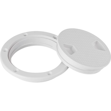 Hublot de pont rond ABS marine 10cm, trappe d'inspection pour yacht, bateau, camping-car, accessoire nautique étanche, couvercle de visite 4 pouces. (1/3)